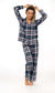 Women's Soft Brushed Cotton Flannelette Pajama Set with Elastic Waistband Cozy Check Pattern Sleepwear for All Seasons Small to XLarge by Daisy Dreamer. Buy now for £15.00.
