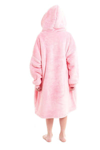 Kids Oversized Hooded Fleece Blanket with Reversible Sherpa Double Pocket Ultra-Soft Cozy Wearable Blanket for Lounging and Outdoor Ages 8-15 by Daisy Dreamer Hooded Blanket