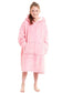 Kids Oversized Hooded Plush Fleece Blankets With Reversible Sherpa. Buy now for £15.00. A Hooded Blanket by Daisy Dreamer. blush pink, charcoal, childrens, clothing, dusky pink, flannel, fleece, grey, hooded blanket, hot pink, kids, loungewear, nightwear,