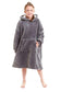 Kids Oversized Hooded Plush Fleece Blankets With Reversible Sherpa. Buy now for £15.00. A Hooded Blanket by Daisy Dreamer. blush pink, charcoal, childrens, clothing, dusky pink, flannel, fleece, grey, hooded blanket, hot pink, kids, loungewear, nightwear,