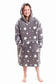 Kids Oversized Hooded Plush Fleece Blankets With Reversible Sherpa. Buy now for £15.00. A Hooded Blanket by Daisy Dreamer. blush pink, charcoal, childrens, clothing, dusky pink, flannel, fleece, grey, hooded blanket, hot pink, kids, loungewear, nightwear,