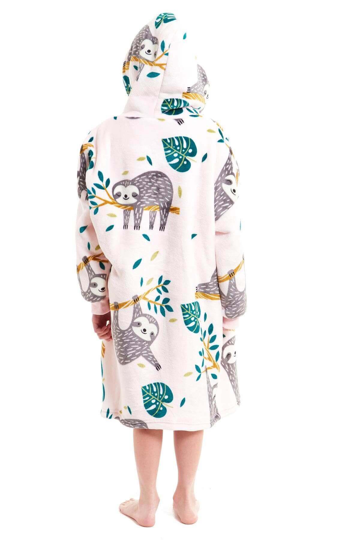Kids Oversized Hooded Plush Fleece Blankets With Reversible Sherpa. Buy now for £15.00. A Hooded Blanket by Daisy Dreamer. blush pink, charcoal, childrens, clothing, dusky pink, flannel, fleece, grey, hooded blanket, hot pink, kids, loungewear, nightwear,