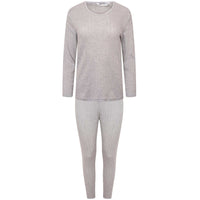 Kids Thermal Underwear Set for Girls Long Sleeve Top and Pants Insulating Cotton-Rich Winter Baselayer Soft Breathable Multiple Colors Sizes by Heatwave Thermalwear MARL GREY / 3-5 YRS Thermal Underwear