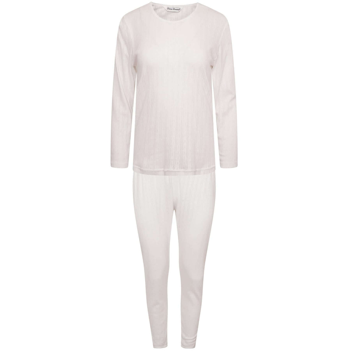 Kids Thermal Underwear Set for Girls Long Sleeve Top and Pants Insulating Cotton-Rich Winter Baselayer Soft Breathable Multiple Colors Sizes by Heatwave Thermalwear WHITE / 3-5 YRS Thermal Underwear