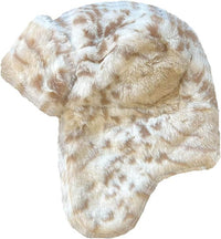 Ladies Faux Fur Winter Ski Hat with Ear Flaps and Matching Mittens Set for Warmth and Style Ideal for Outdoor Activities by Sock Stack LIGHT FUR / TRAPPER HAT Trapper Hat