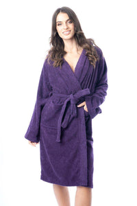 Luxury Women's Terry Cotton Bath Robe Ultra-Absorbent Soft Cozy Dressing Gown for Home Spa Gym Travel by Daisy Dreamer Robe