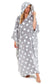 Women's Oversized Hooded Poncho Blanket, Stars & Polka Dot. Buy now for £25.00. A Hooded Blanket by Daisy Dreamer. blue, blush pink, charcoal, circles, clothing, dusky pink, faux fur, flannel, fleece, grey, hooded blanket, hot pink, loungewear, navy, nigh