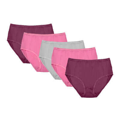 Pack of 10 Women's Super Soft Cotton Midi Briefs Comfortable Breathable Assorted Styles Perfect Fit Underwear Sizes UK 12 to 20 by Daisy Dreamer Underwear