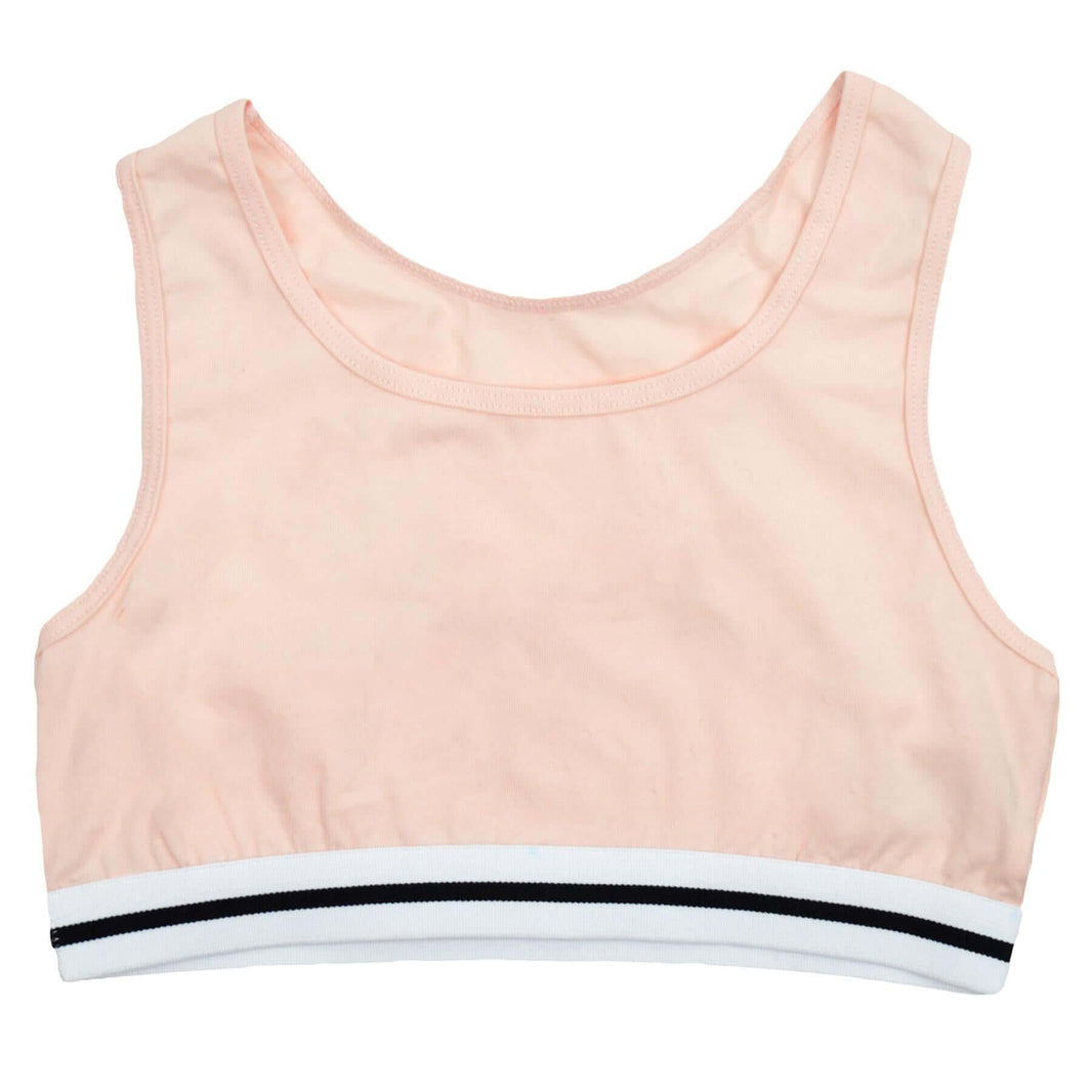 Pack of 4 Girls Seamless Sports Bralettes Racer Back Crop Top Training Bra Comfortable Stretchy Yoga Vest for Kids and Teens Ultimate Support by Daisy Dreamer Underwear