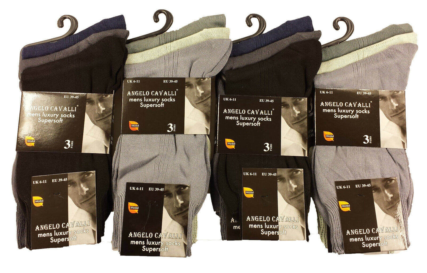 6 Pairs Men's Luxury Super Soft Socks, Extra Fine Cotton Modal Socks. Buy now for £7.00. A Socks by Sock Stack. 6-11, assorted, black, boot, boys, breathable, brown, comfortable, cotton, dark assorted, dress socks, dressing, formal wear, hiking, light ass