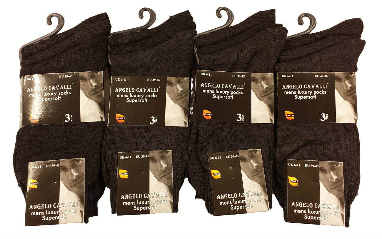 6 Pairs Men's Luxury Super Soft Socks, Extra Fine Cotton Modal Socks. Buy now for £7.00. A Socks by Sock Stack. 6-11, assorted, black, boot, boys, breathable, brown, comfortable, cotton, dark assorted, dress socks, dressing, formal wear, hiking, light ass