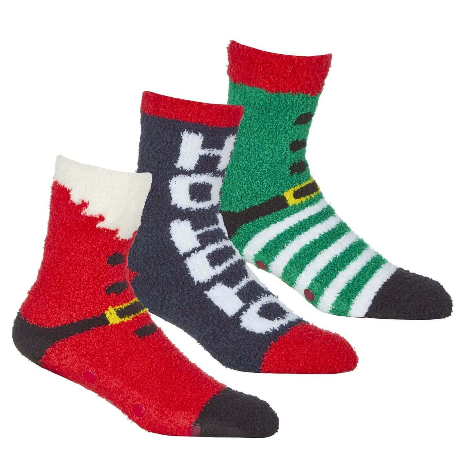 3 Pairs Of Men's Christmas Slipper Socks Fluffy Lounge Sock Xmas Santa Elf Gift. Buy now for £8.00. A Socks by Sock Stack. 6-11, assorted, boot, boys, casual, christmas, comfortable, cosy, cotton, dressing, elastane, father christmas, festive, fluffy, hom