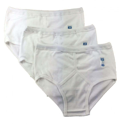 6 Pairs Of Men's White Brief Underpants, 100% Pure Cotton Underwear. Buy now for £9.00. A Underwear by Sock Stack. athletics, boys, briefs, kids, large, medium, mens, pants, school, shorts, small, sports, underwear, white, x large, xx large, xxx large, y-