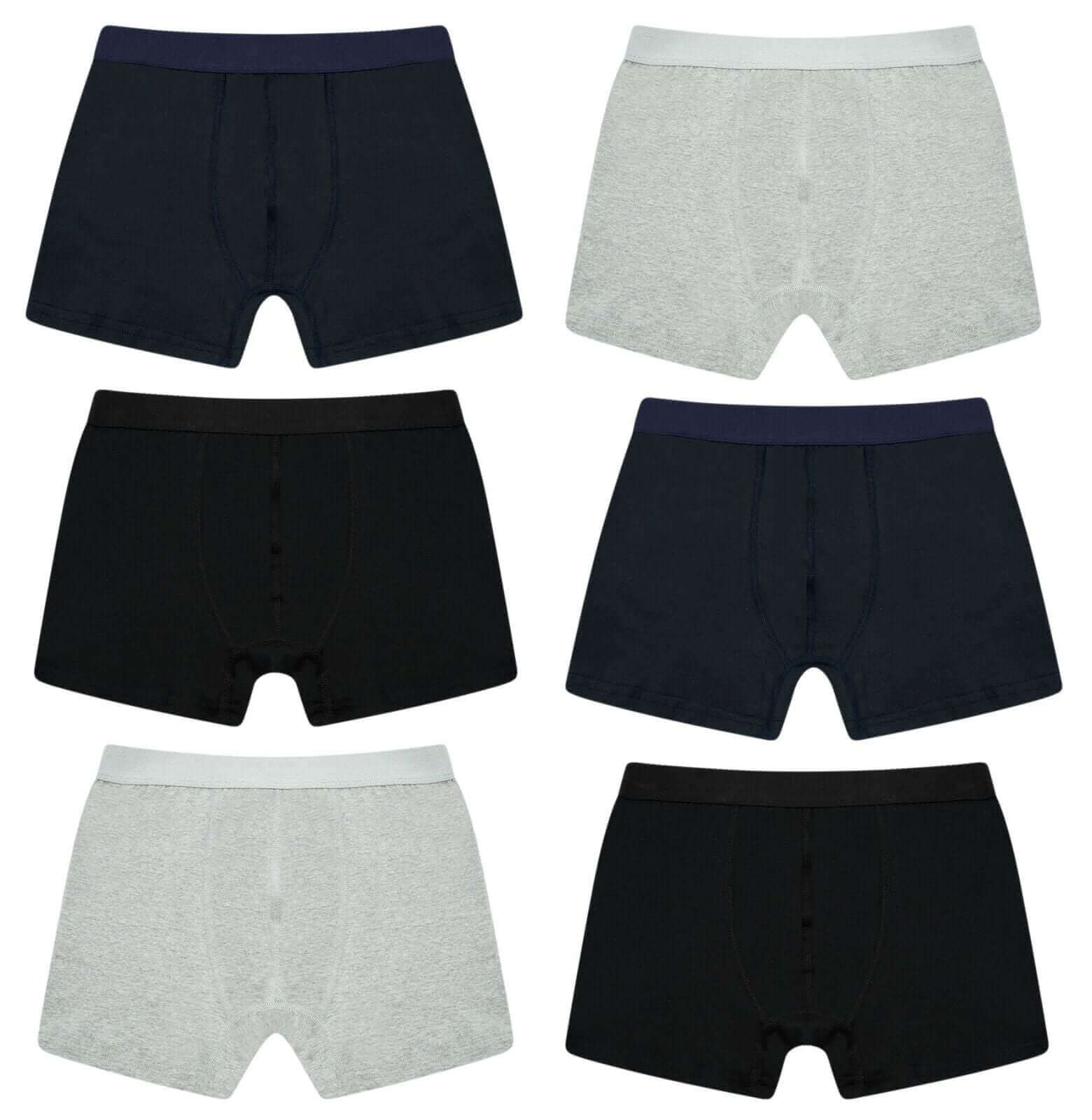 Men's Boxer Shorts Cotton Rich Comfort Fit Plain Underwear, 6 Pairs. Buy now for £9.00. A Boxer Shorts by Sock Stack. black, boxer shorts, classic boxers, cotton, grey, large, medium, navy, Out of stock, small, underwear, x large.