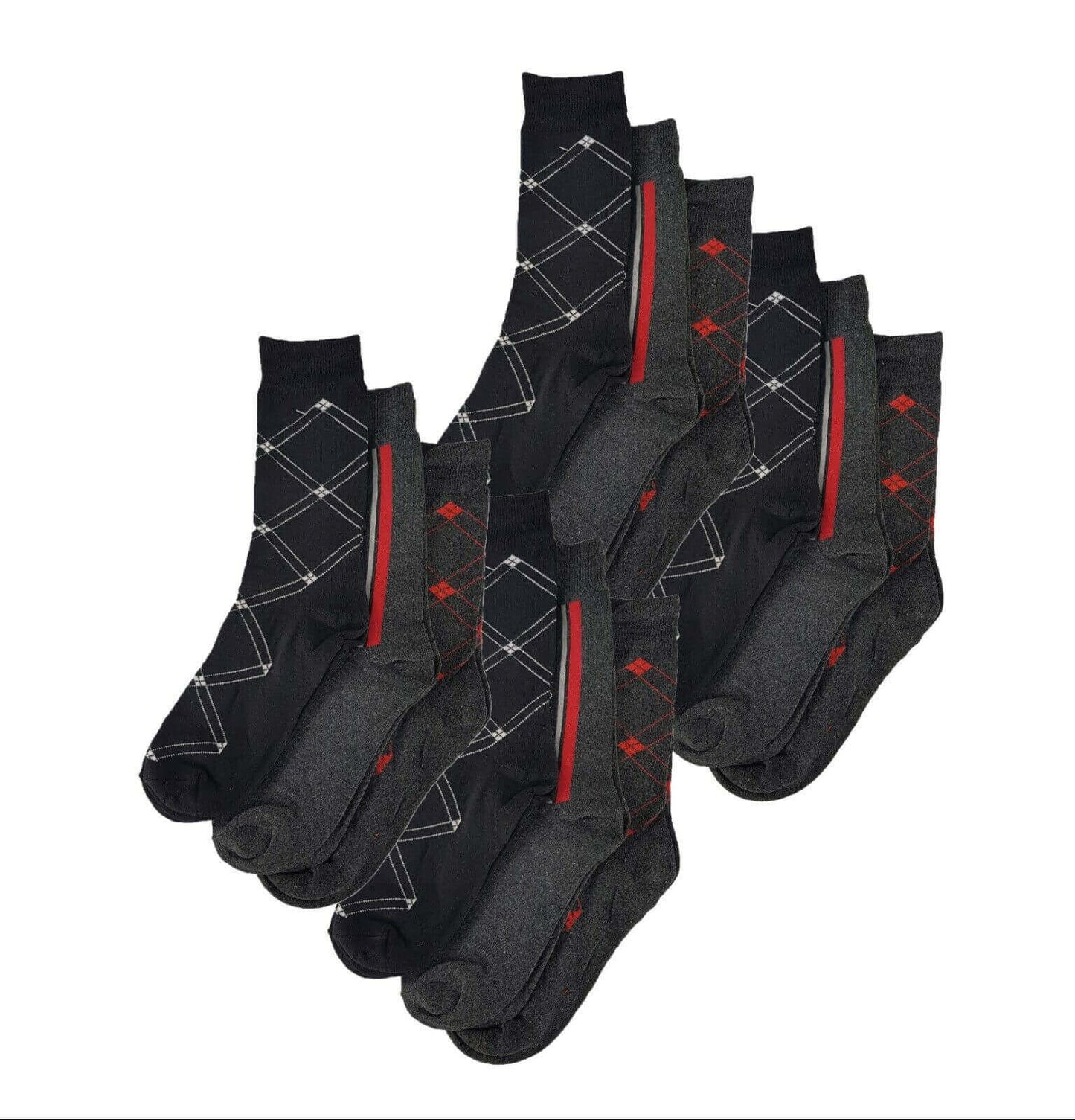 12 Pairs of Men's Designer Socks, Ultimate Formal Shoe Socks, Argyle Stripe Diamond. Buy now for £7.00. A Socks by Sock Stack. 6-11, argyle diamond, assorted, black, boys, casual, comfortable, cotton, dress socks, elastane, formal wear, mens, multi black,