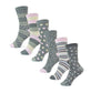 6 Pairs Women's Cotton Rich Socks Fun Designs Stripes Dots Leopard Fox Dog Cat Prints UK 4-7 Breathable Durable by Sock Stack. Buy now for £8.00.