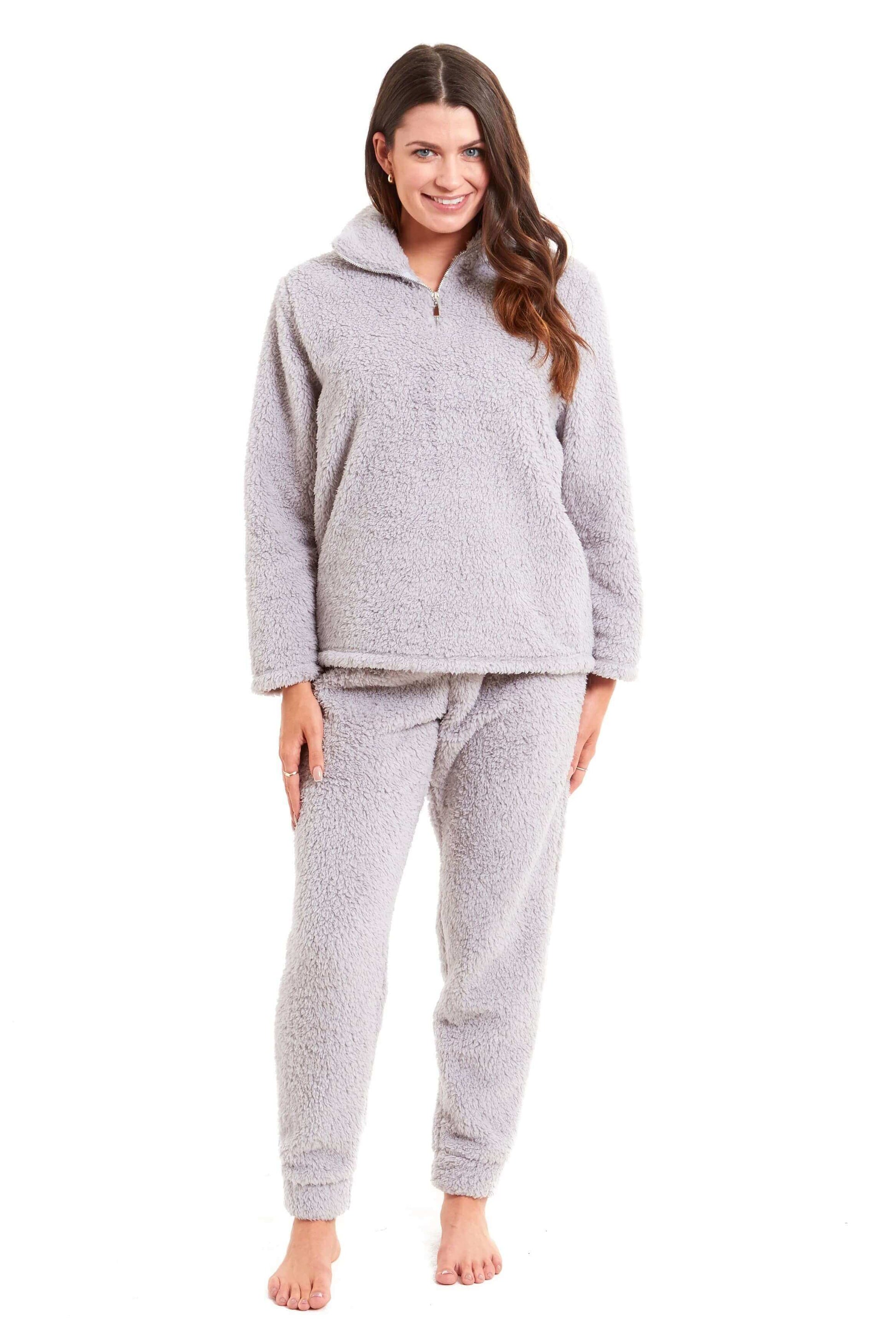 Women's Teddy Fleece Lounge Set Fluffy Cosy Zip Pyjama. Buy now for £20.00. A Pyjamas by Daisy Dreamer. 12-14, 16-18, 20-22, 8-10, blush pink, bridesmaid, charcoal, cream, dusky pink, elasticated, fleece, grey, gym, hotel, ladies, large, loungewear, mediu