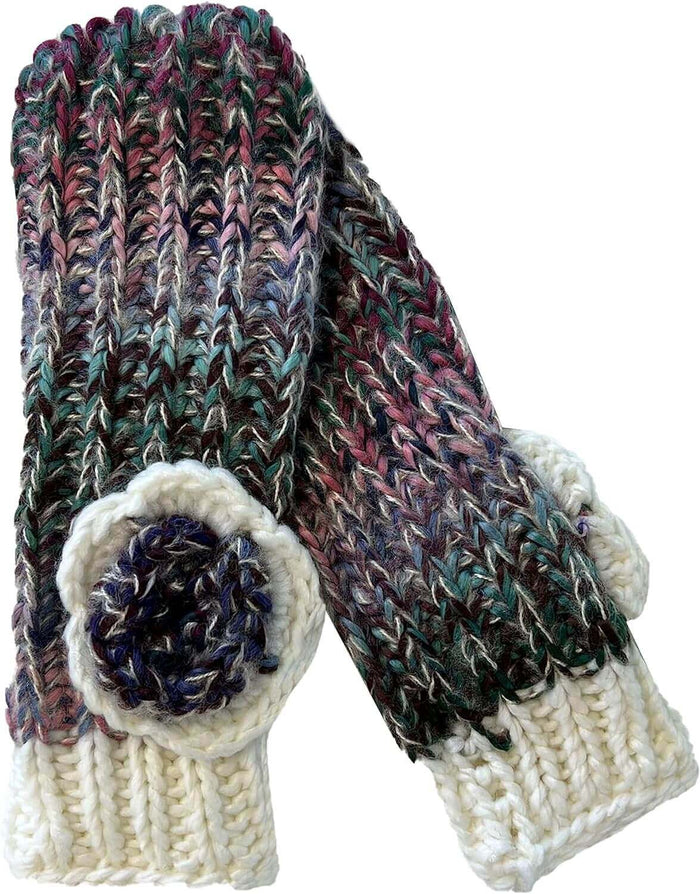 Women's Cozy Acrylic Knitted Headband and Hand Warmer Set Soft Winter Ski Fashion Accessory Warm Versatile Fit for Casual Outings and Cozy Nights by Daisy Dreamer HAND WARMERS / DESIGN 1 Hats