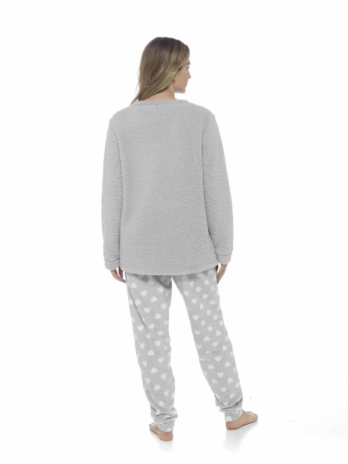 Women's Cozy Sloth Teddy Fleece Pyjama Set Super Soft Warm Loungewear Sleepwear with Trendy Design and Comfortable Fit Pants Perfect for Cold Nights Multiple Sizes by Daisy Dreamer Pyjamas