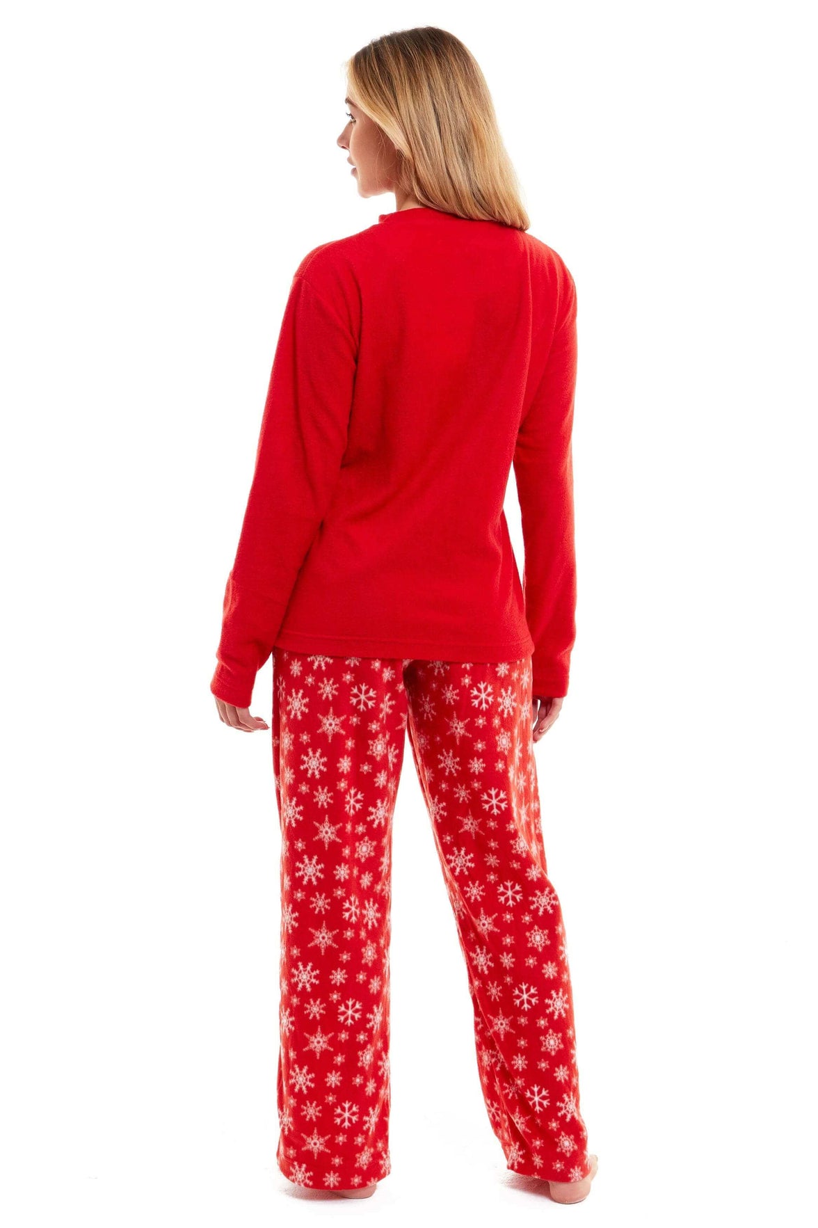 Women's Red Robin Polar Fleece Pyjama Set Super Soft Hooded Top and Elasticated Pants with Embroidered Detailing by Daisy Dreamer Pyjamas