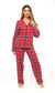 Women's Soft Brushed Cotton Flannelette Pajama Set with Elastic Waistband Cozy Check Pattern Sleepwear for All Seasons Small to XLarge by Daisy Dreamer SMALL | UK 8-10 / Red Pyjamas