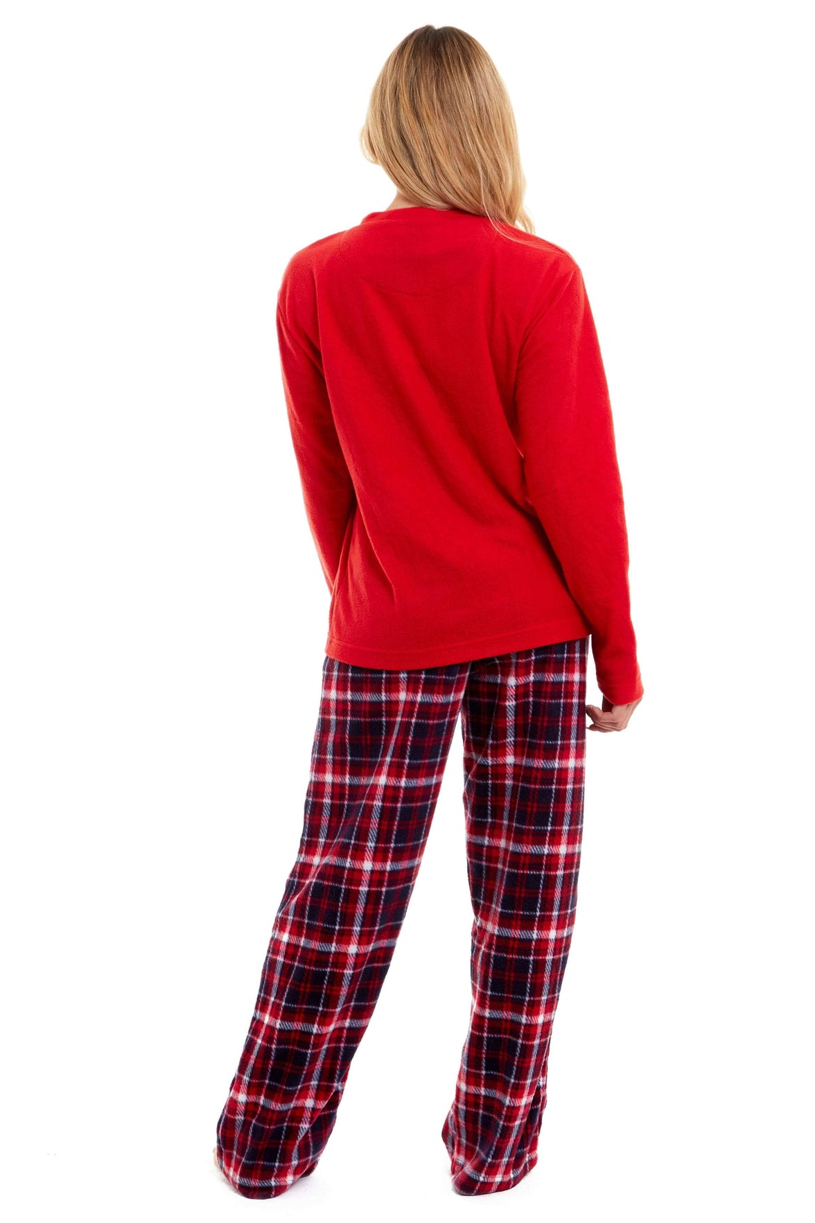 Women's Super Soft Reindeer Polar Fleece Pyjama Set Hooded Top Elasticated Pants Christmas Loungewear Winter Gift by Daisy Dreamer Pyjamas