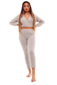 Women's Ultra Soft Teddy Fleece Loungewear Set Long Sleeve Wrap Top and Stretch Fit Pants Ideal for Relaxing and Sleeping Daisy Dreamer Pyjamas